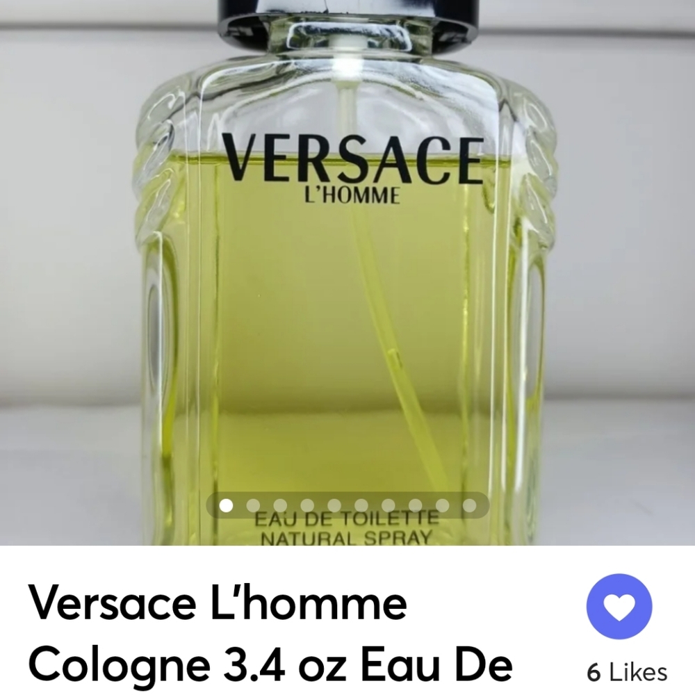 Versace L'homme Colog ne 3.4 oz Eau De Toil ette S pray for Men - Picture 2 of 11